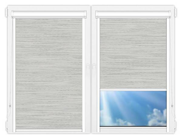 Кассетные рулонные шторы UNI Корсо перл светло-серый цена. Купить в «Мастерская Жалюзи»